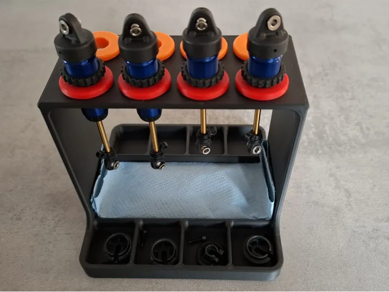 RC Shock Stand With trays, (8 shocks)