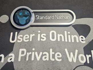Vrchat Badge with Ebadge holds VRChat Plus Photos