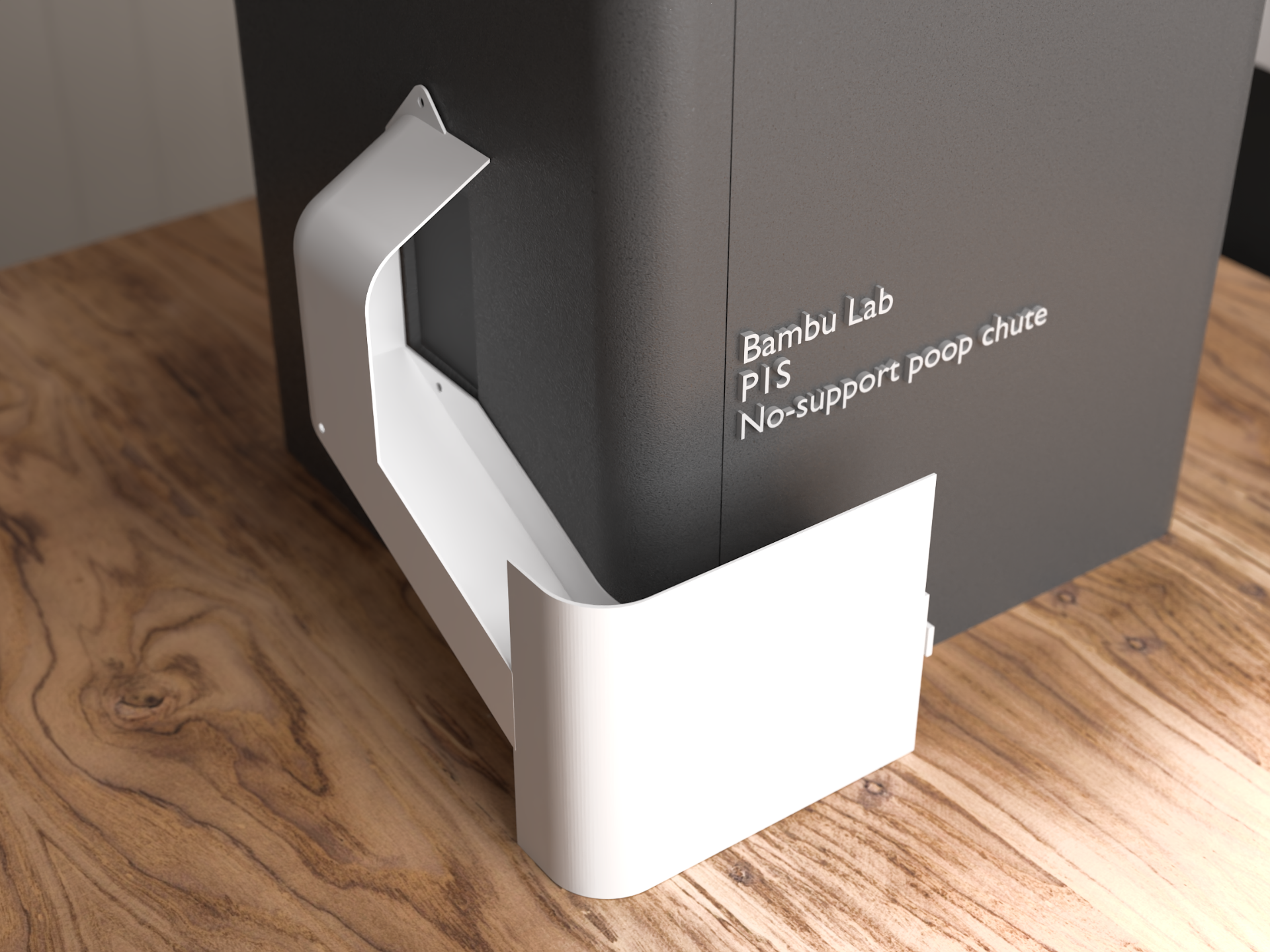 P1S No-Support Poop Chute With Handle