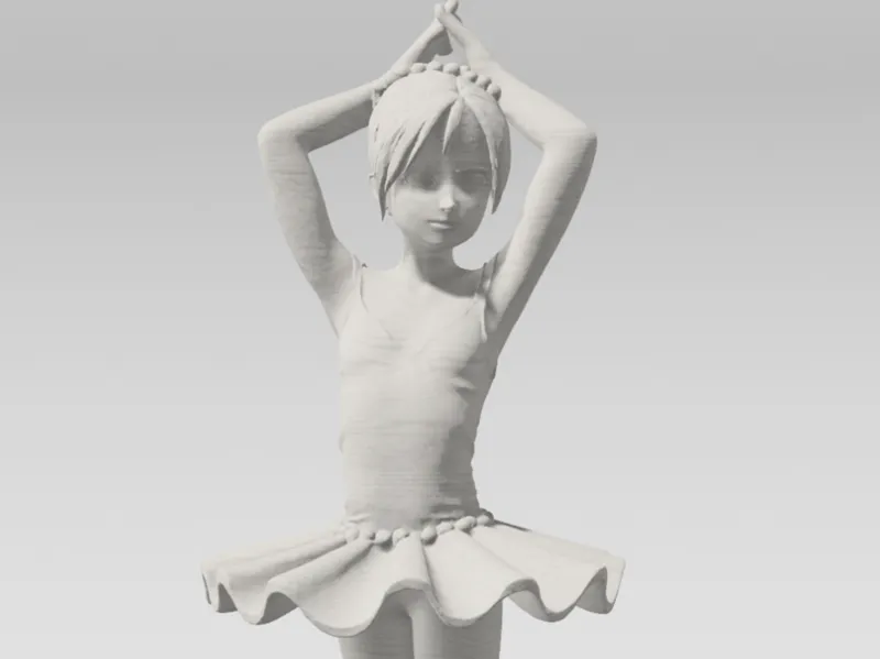 Elegant Anime Ballerina Figure en Pointe