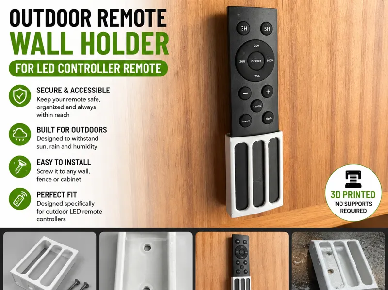 Oudoor LED Remote Holder / Wall Mount