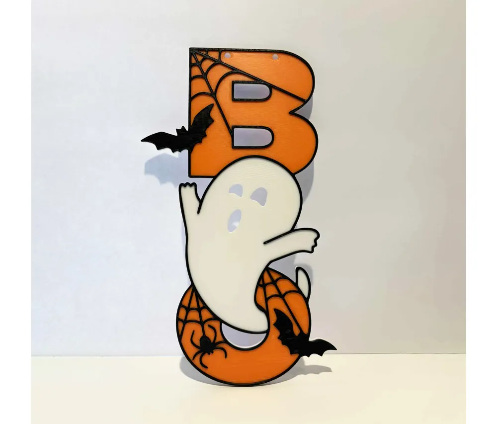 Boo Sign Drawing Boo Ghost Wall sign by Tinker Link MakerWorld: Download Free 3D Models