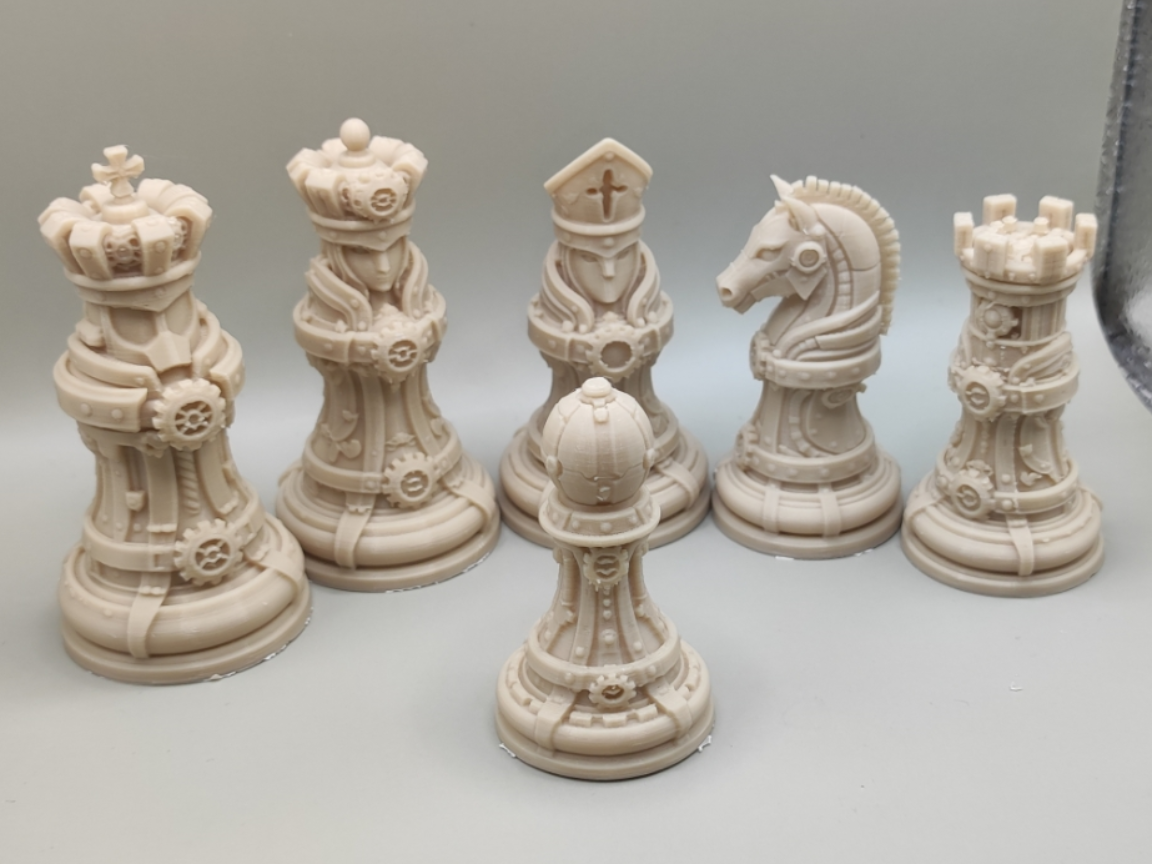 Steampunk alien CHESS set