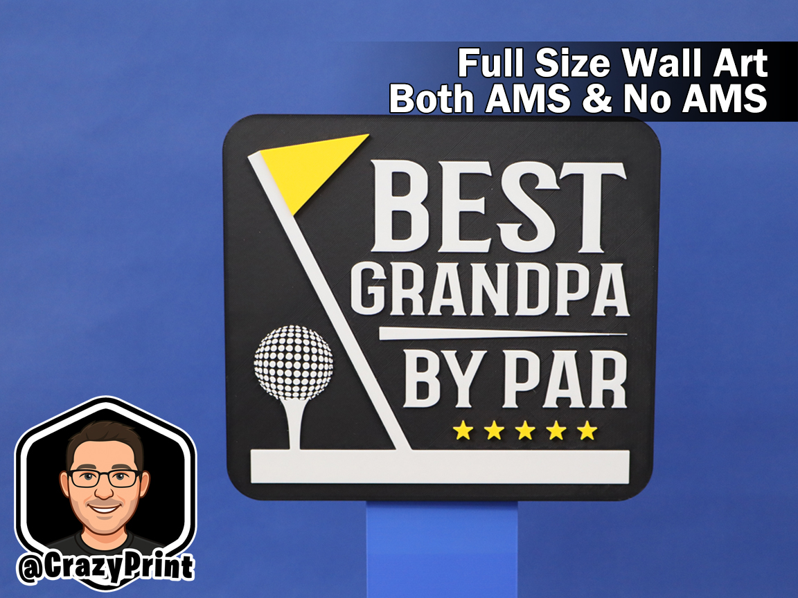 Best Grandpa By Par- Wall Art / Sign - No AMS