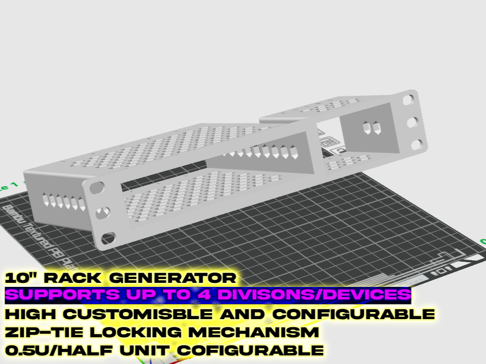 Parametric 10 & 6 Inch Mini Rack Generator