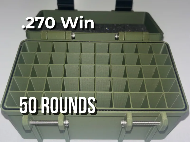 .270 Win Ammo Box – 50 Round Storage
