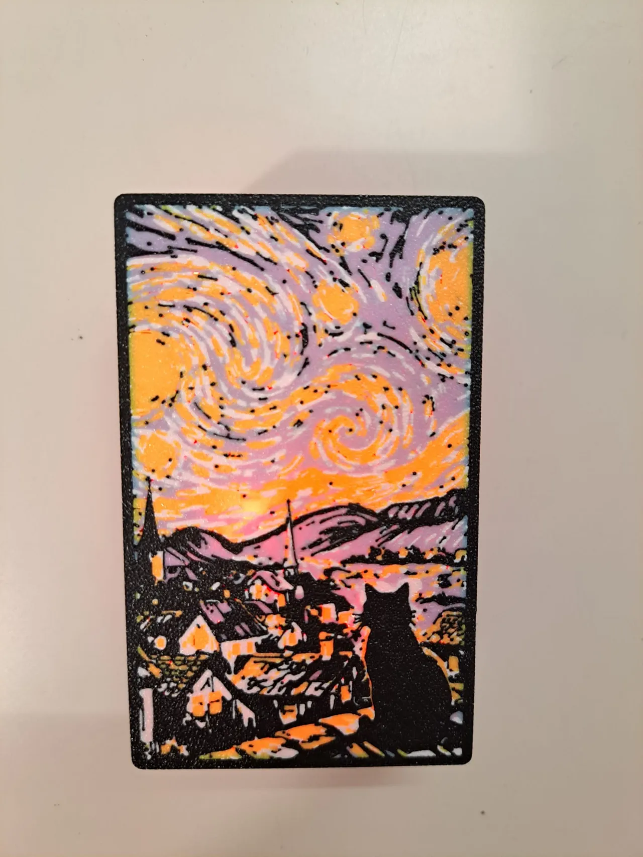 Notte Stellata (col Gatto) — Lightbox multicolore view 4