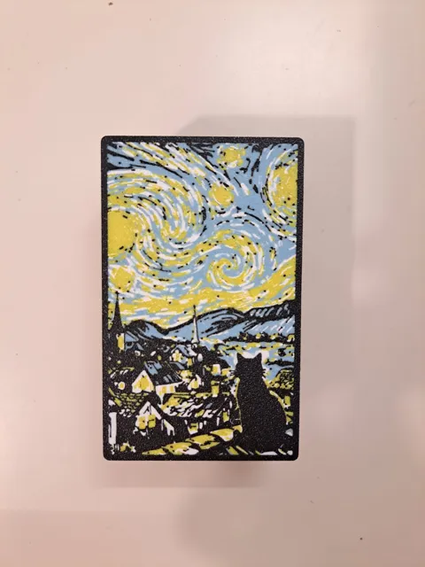 Notte Stellata (col Gatto) — Lightbox multicolore view 2