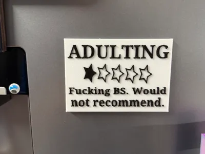 Adulting magnet