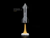 SpaceX Starship for AMS (Single Plate, Print by Object)