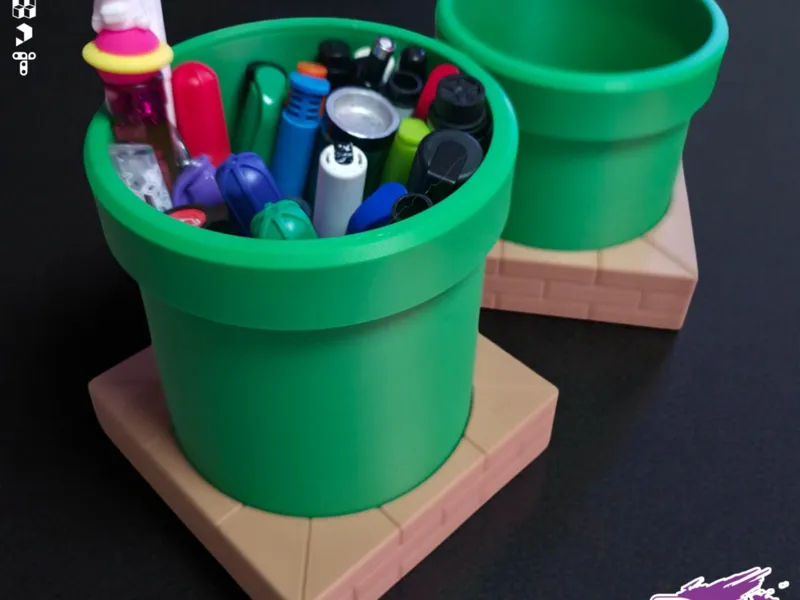 The Warp Pipe Desk Organizer ( No Supports )