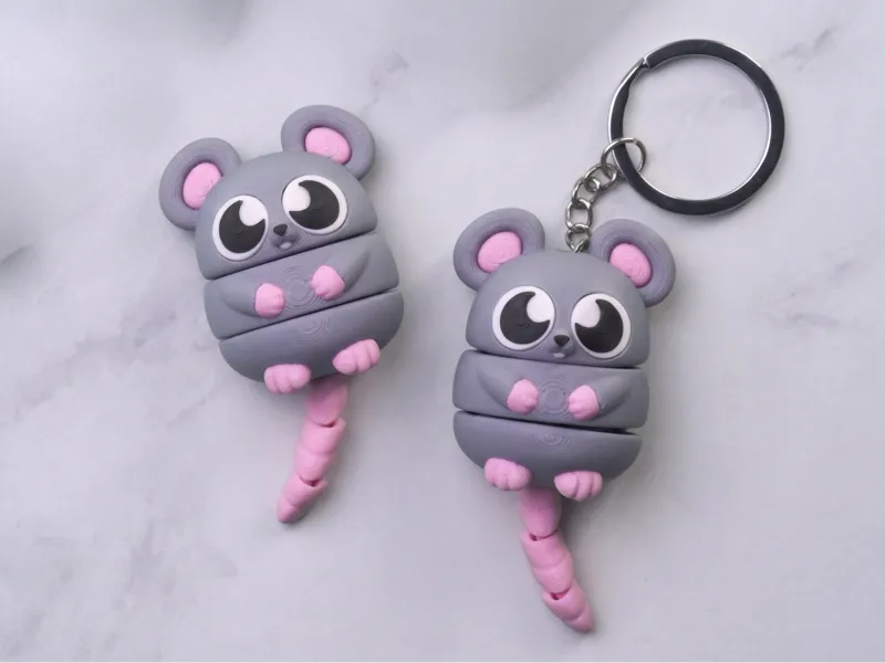 EGGO cute flexi Mouse toy & keychain