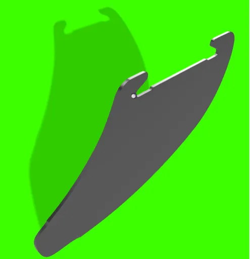 Canoe rear skeg