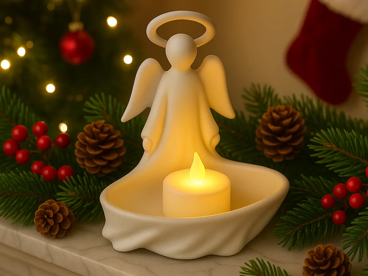 Angel Tea Light Holder - Free 3D Print Model - MakerWorld