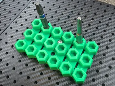 tool grid 18 hex bit organizer