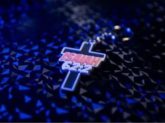 Cross Keychain with scripture