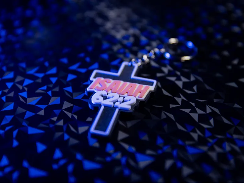Cross Keychain with scripture