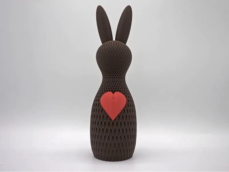 Modern Easter Bunny With Heart–Decorative Figurine