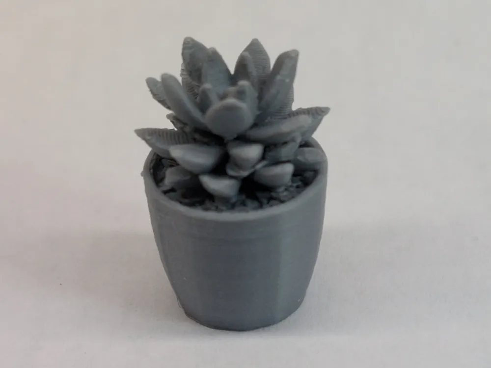 Miniature Succulent and Pot - Free 3D Print Model - MakerWorld