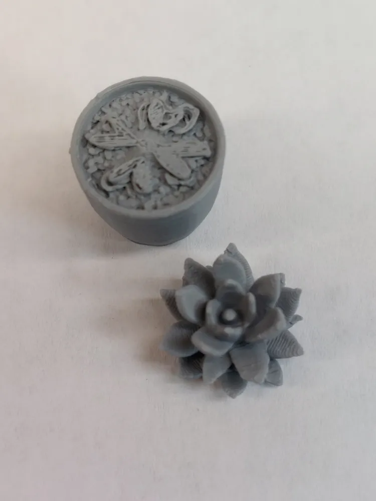 Miniature Succulent and Pot - Free 3D Print Model - MakerWorld