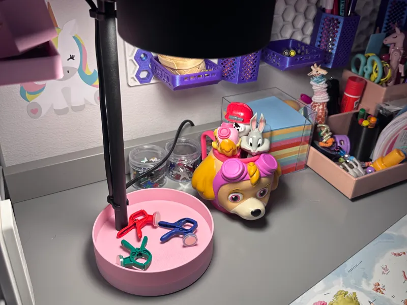 Base plate for IKEA Lövmånad lamp.