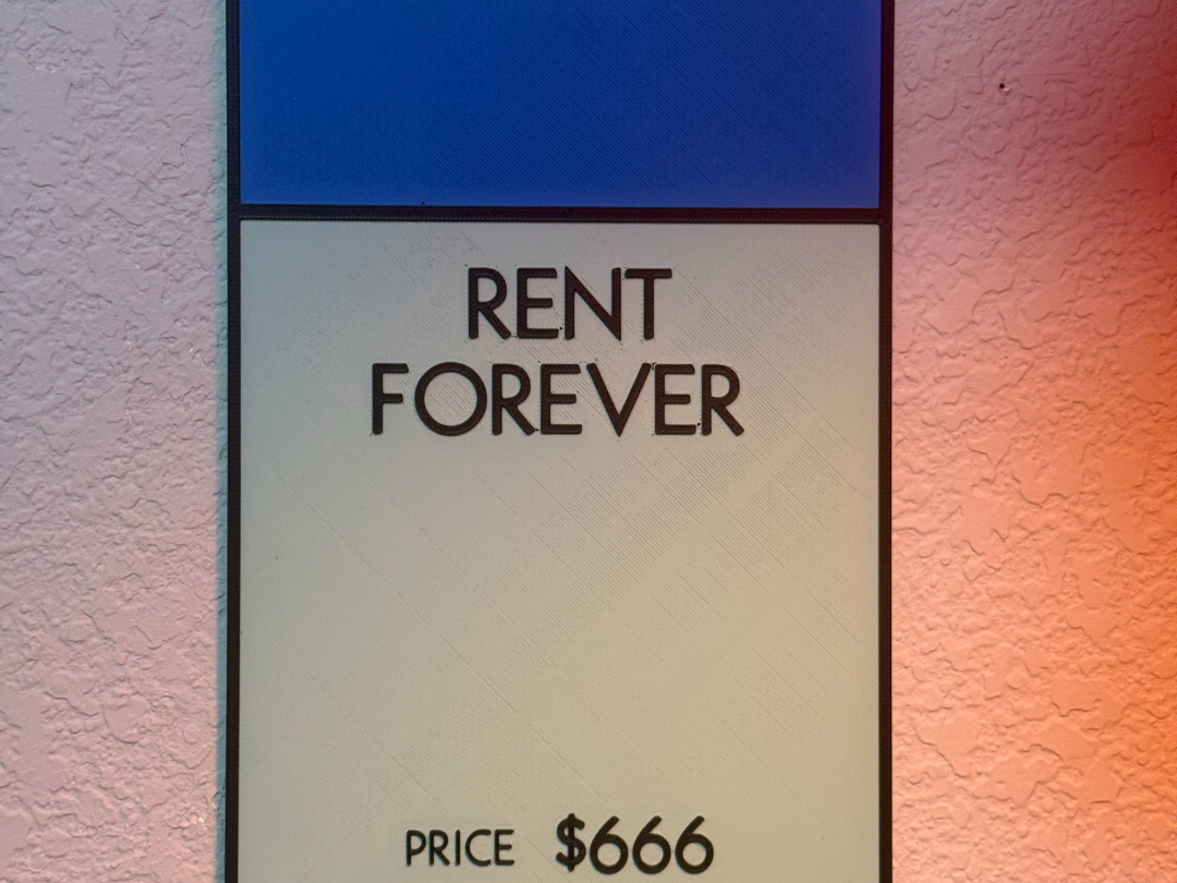 Custom Monopoly Property Tile Wall Art