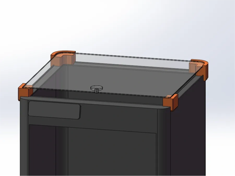 Miniatura 1 do modelo 3D 拓竹P1/X1 顶面玻璃增高垫 AMS升高器