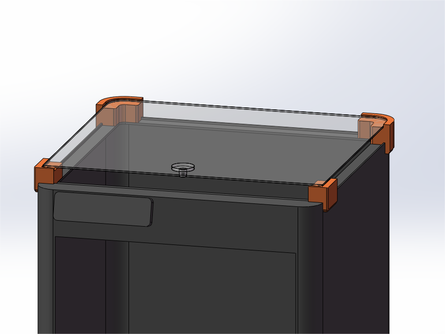 Miniatura 2 do modelo 3D 拓竹P1/X1 顶面玻璃增高垫 AMS升高器
