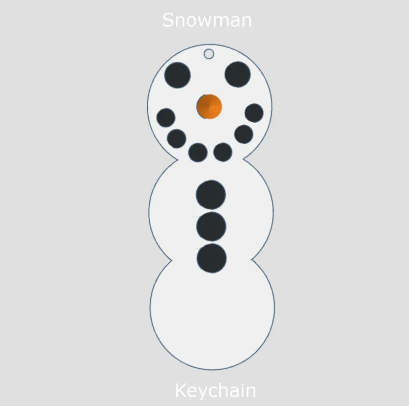 Snowman Keychain