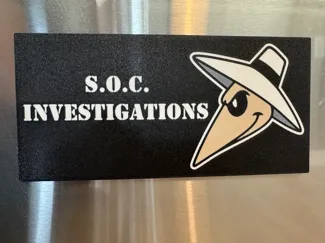 SOC Investigations Sign