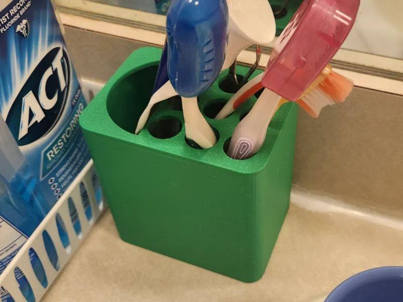 Simple Toothbrush and Toothpaste holder