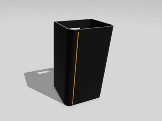 Sleek Pencil Bin with Customizable Accent