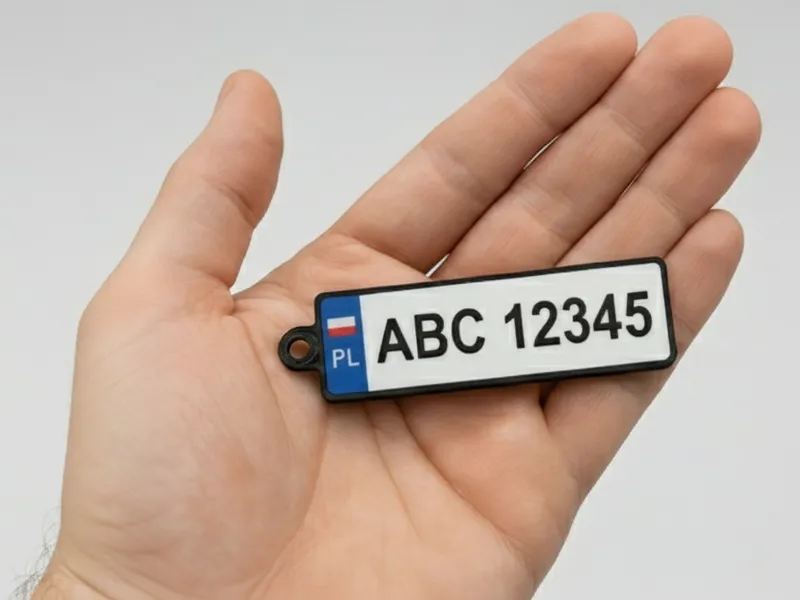 Polish License Plate Keychain - Standard Version