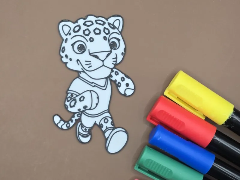 Snow Leopard Runner Coloring Page
