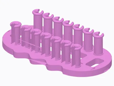 14-Peg Alpha Bracelet Loom, Wavy Open-Brim