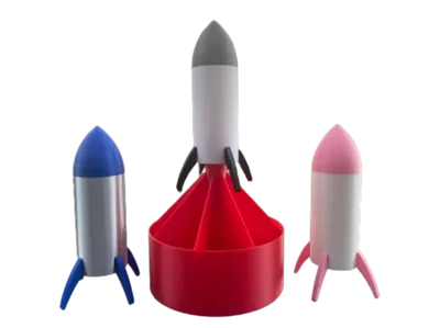 Rocket Ship Desk Organizer