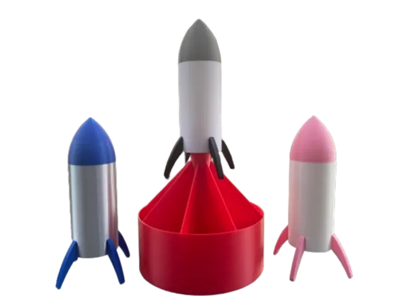 Rocket Ship Desk Organizer