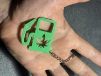 Cannabis keychain ironing surface