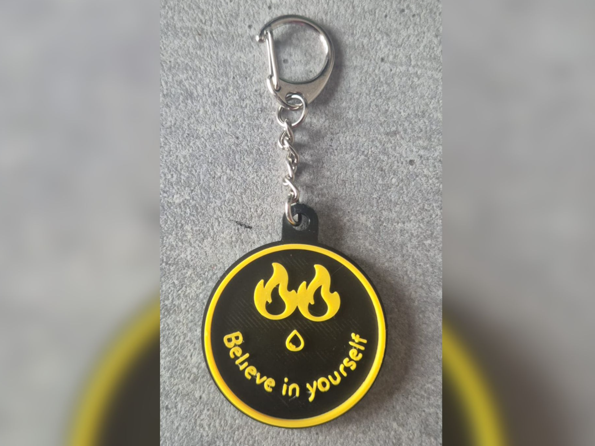 Believe in Yourself - Motivational Flame Keychain