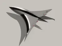 Lumen Jet — avion futuriste miroir — photo 1