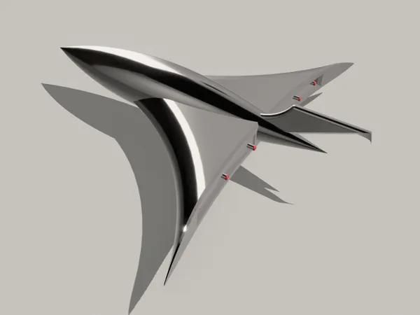 Lumen Jet — avion futuriste miroir