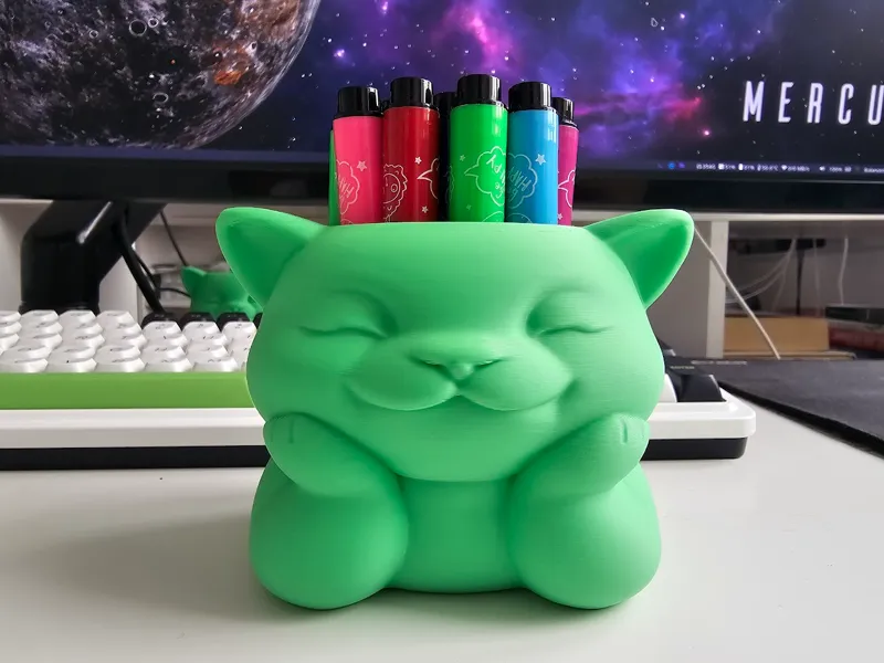 3D cat pen holder