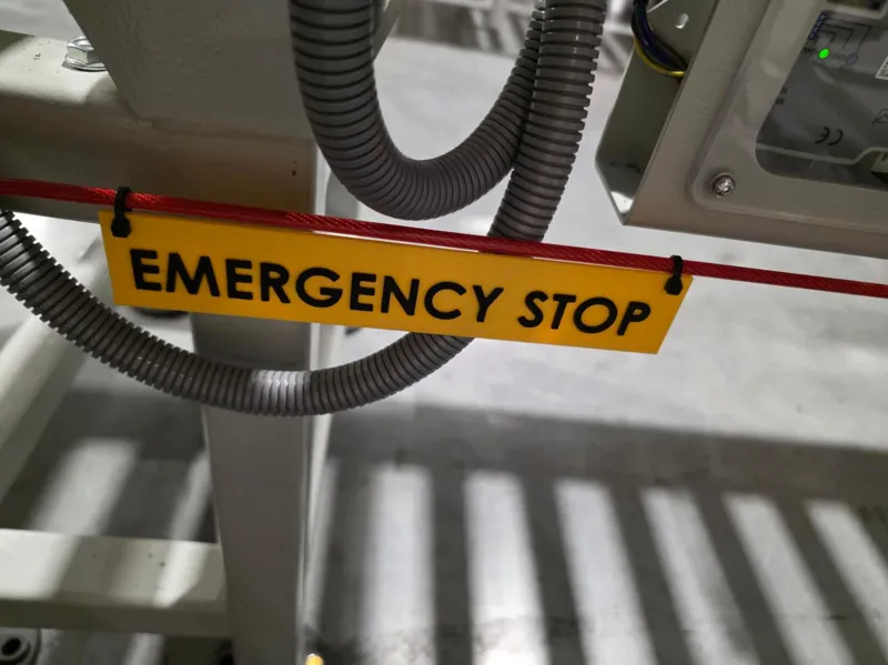 EMERGENCY STOP Plate