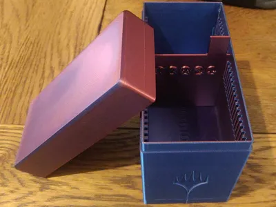 Stackable trading card box + card divider