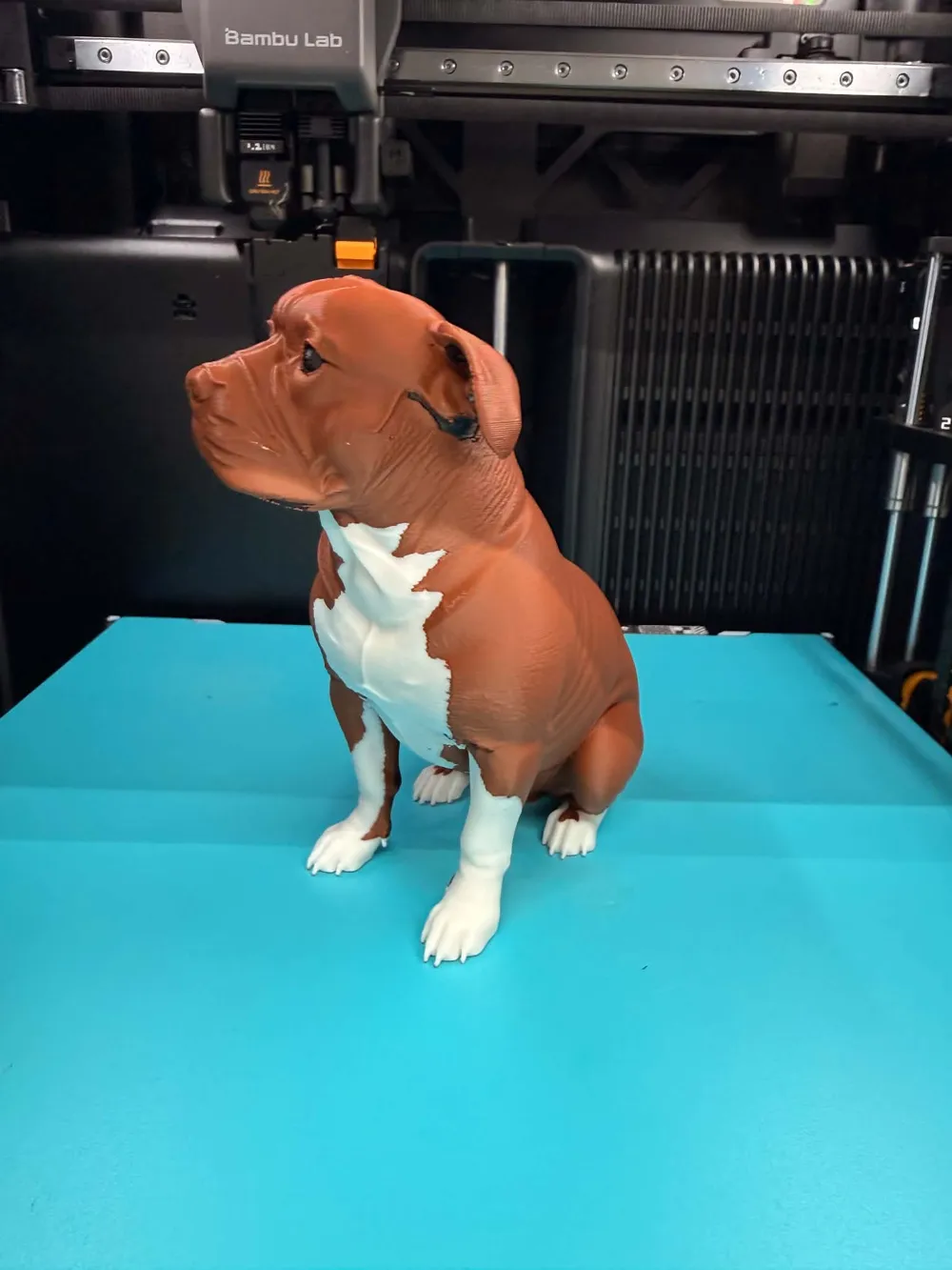 Dog Statue - Pitbull - Sitting - Free 3D Print Model - MakerWorld