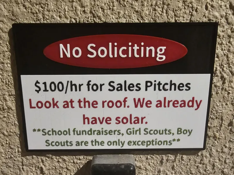 No Solicitor Sign
