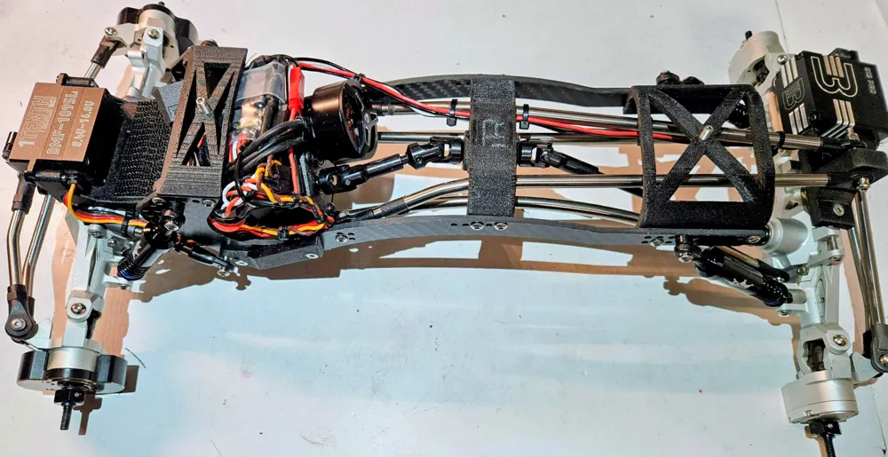 Dig Vehicle Module RC Crawler dual motor dig transmission mount plate - Free 3D Print ...