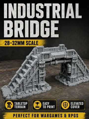 Escenografía en miniatura: Industrial Bridge – Sci‑Fi Brücke für 28–32 mm — vista de referencia 2