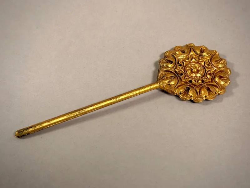 Victorian Gilded Sunburst Hair Pin