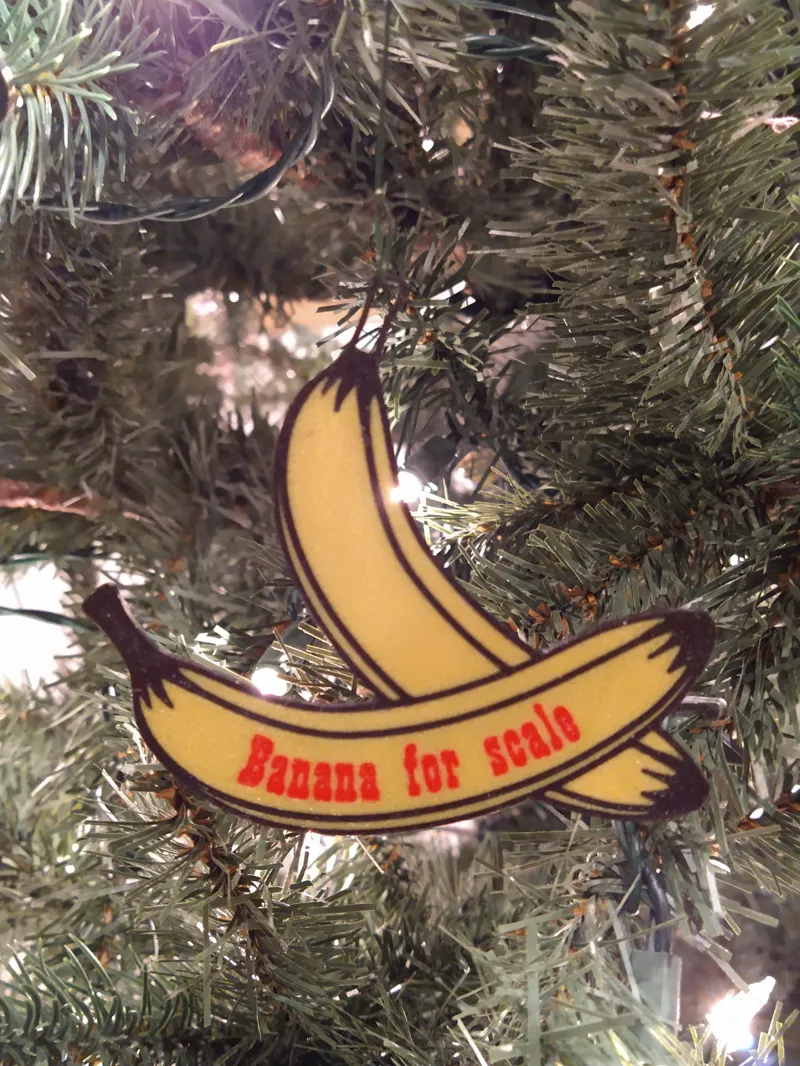 Banana Meme Ornament (for scale)